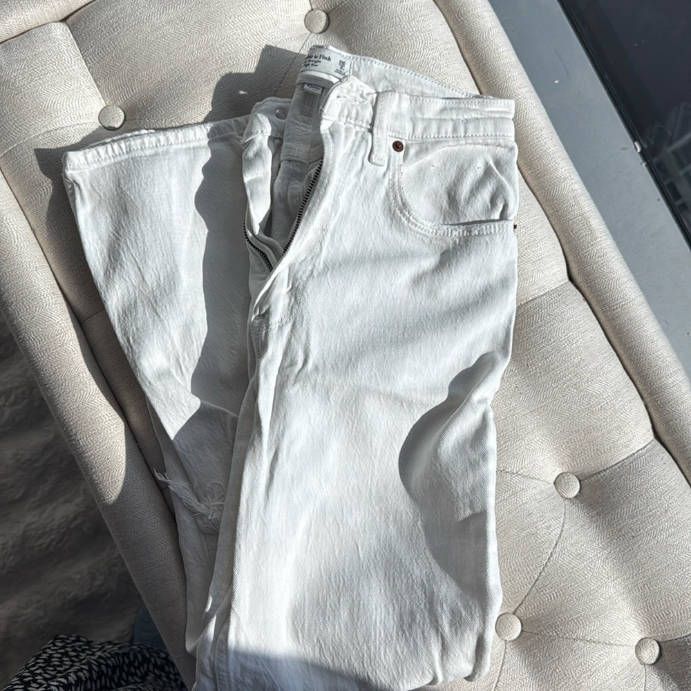 Abercrombie ultra high rise ankle straight jeans curve love